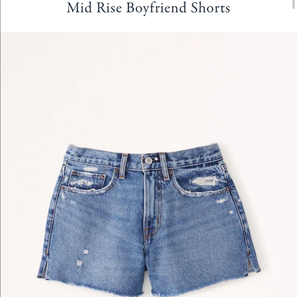 Abercrombie & Fitch mid rise boyfriend denim shorts